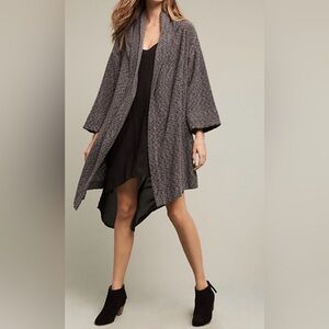 Anthropologie Saturday Sunday Ingleside Cardigan XS/S Metallic Charcoal